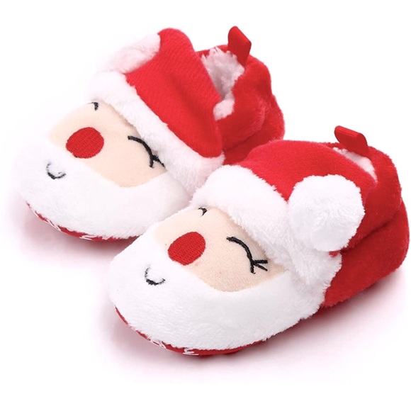 Adorable Baby Christmas Santa Slippers 12-18 Months - Boy or Girl - brand new! - Picture 1 of 10